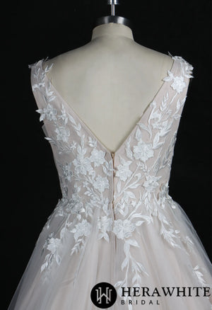 Floral Lace A-line Bridal Ballgown