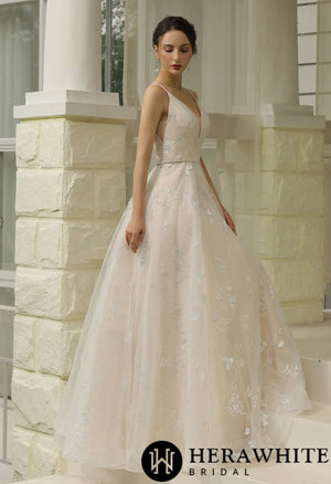 Glitter Patterned  Wholesale  Wedding Dress Bridal Gown
