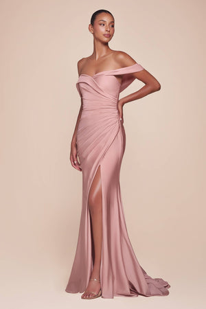 OFF THE SHOULDER STRETCH SPANDEX DRESS