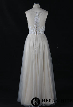A-Line Bridal Gown With Delicate Applique