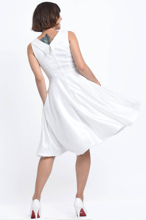 Grace Vintage Style Jive Dress - White