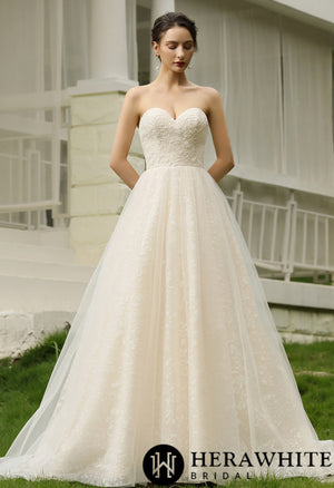Sequins Princess Lace Wedding Dress