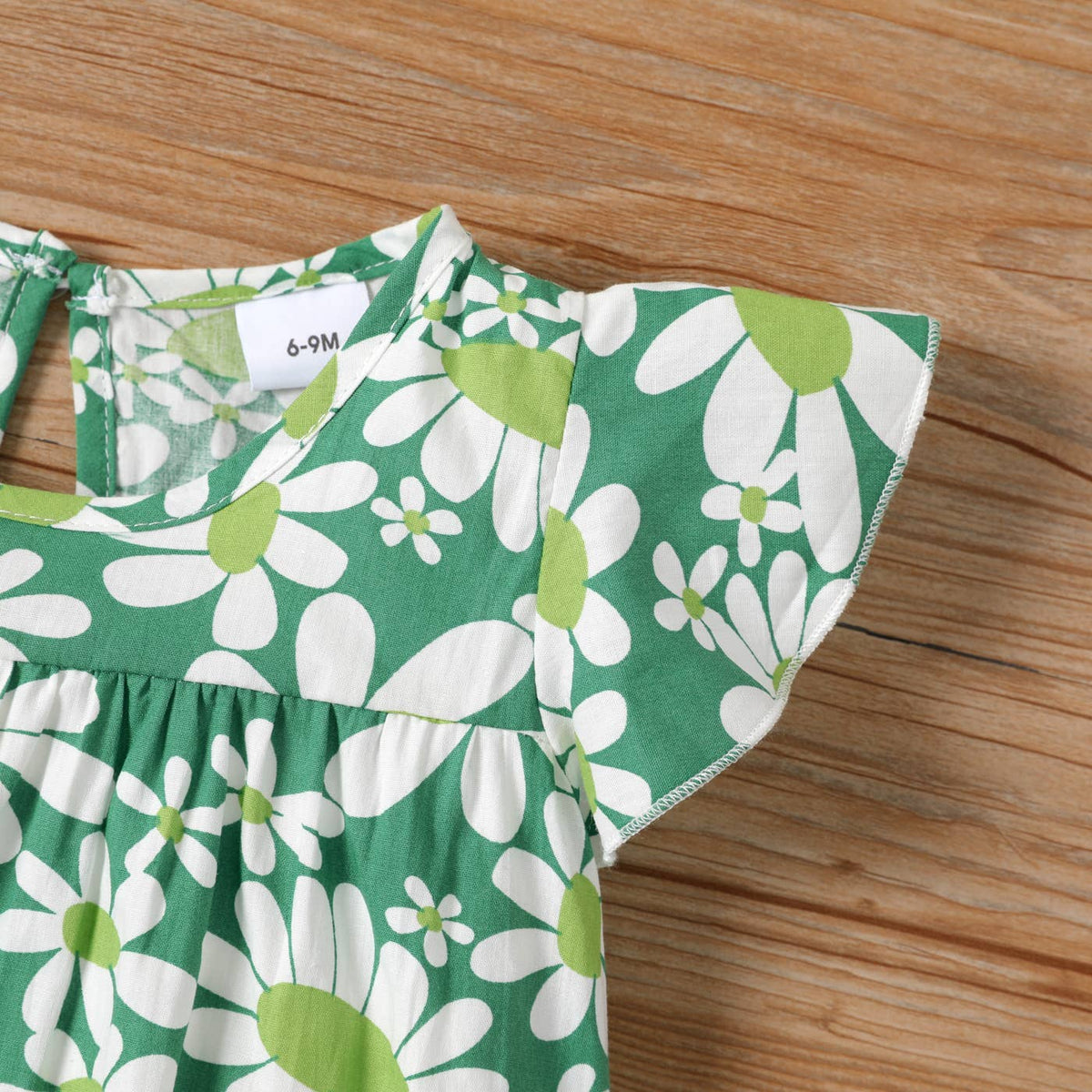 Baby All Over Floral Print Flutter-sleeve Dress
