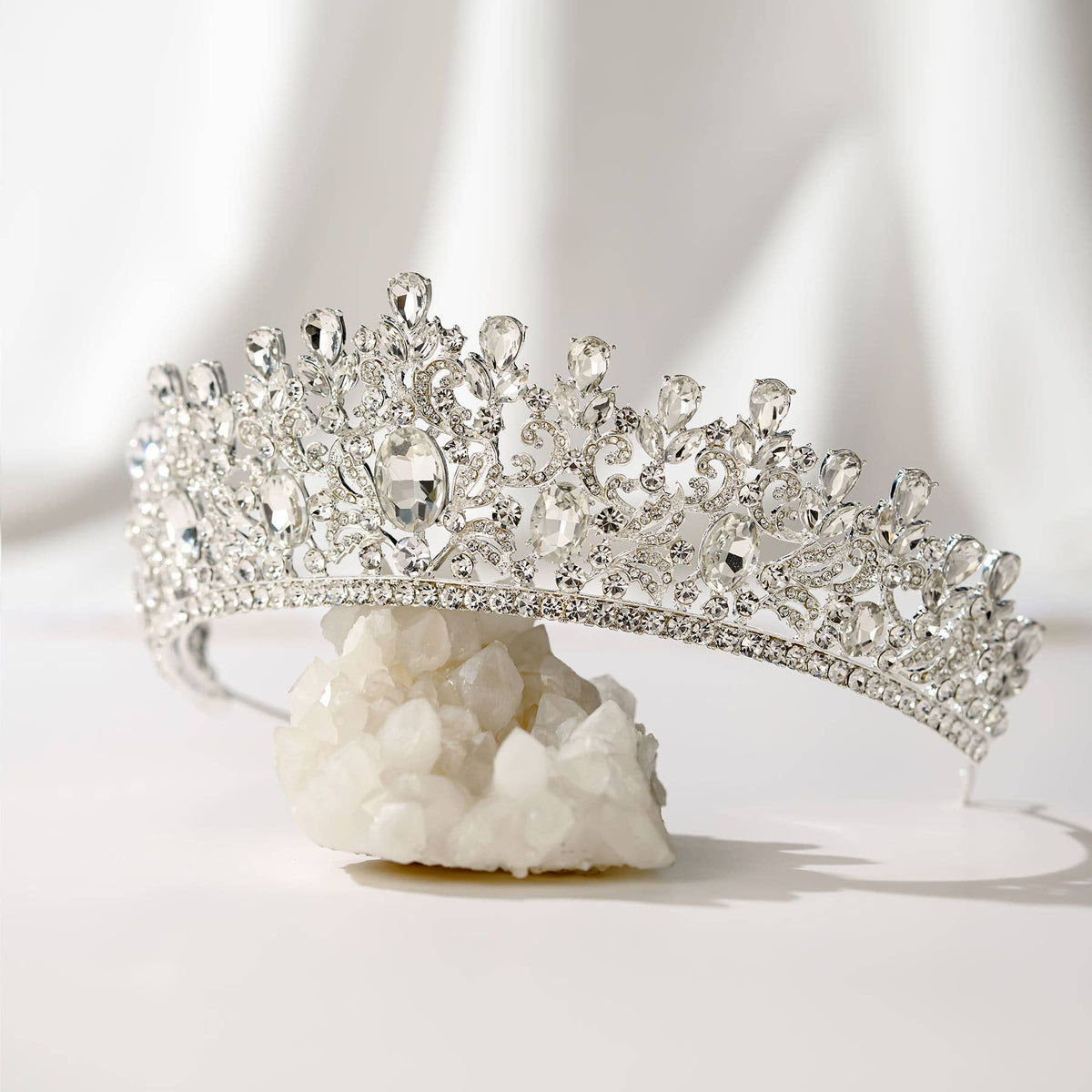 SWEETV costume crystal crowns: Red