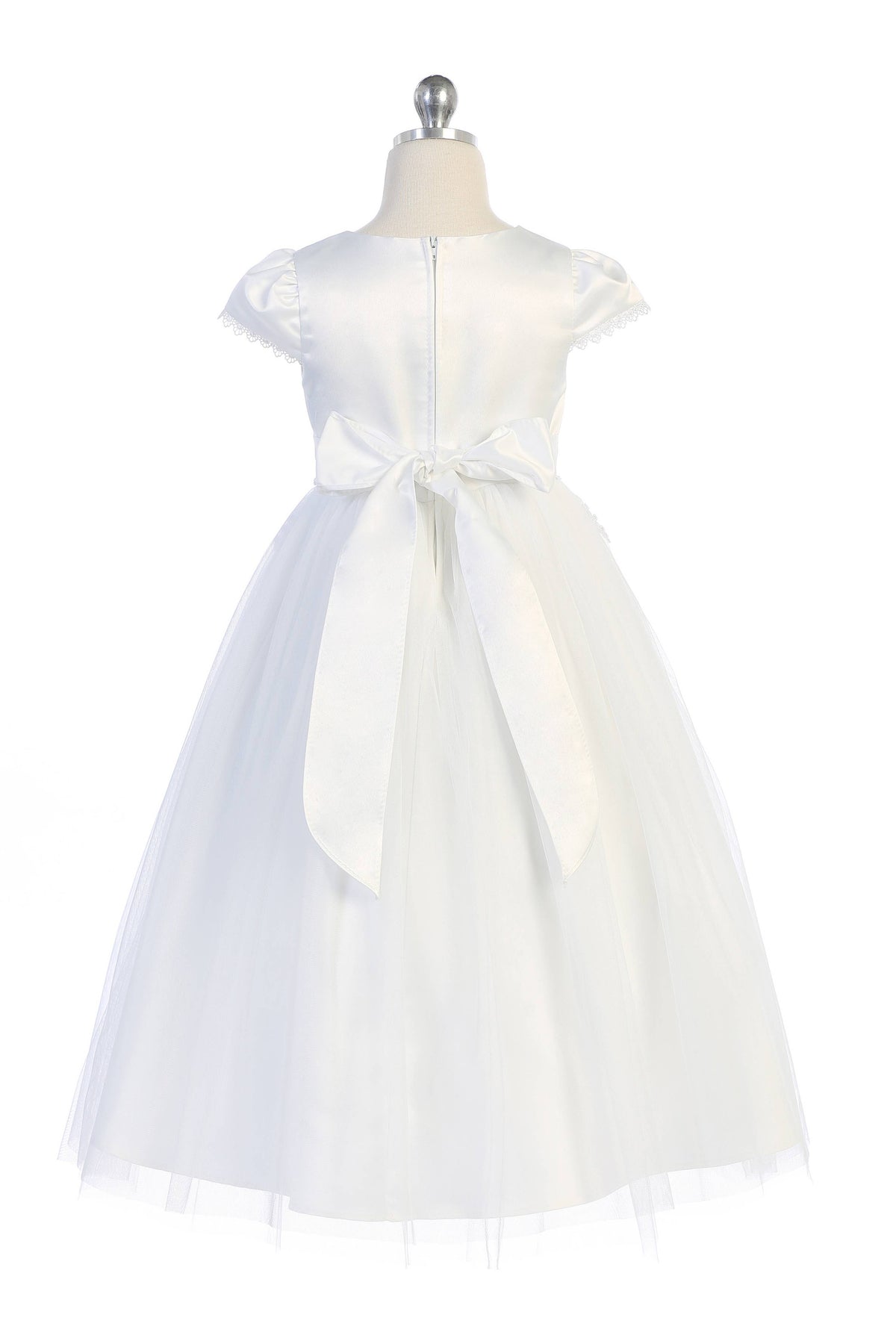Chandelier Trim Communion Girls Dress with Plus Sizes