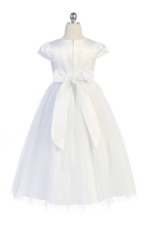 Chandelier Trim Communion Girls Dress with Plus Sizes
