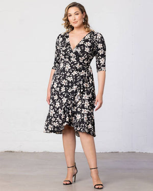 Flirty Flounce Wrap Dress - Plus Size