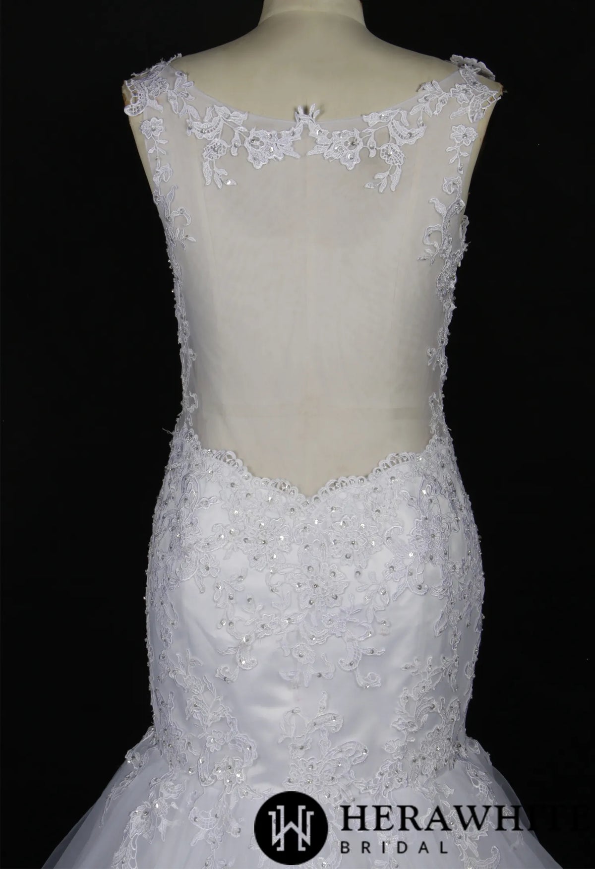 Romantic Strap Lace Tulle Mermaid Wedding Gown