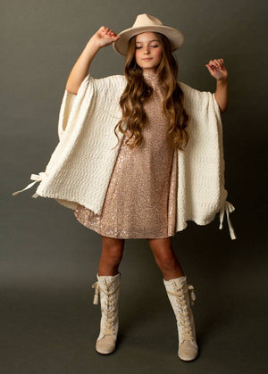 Kid's Chele Dress in Champagne