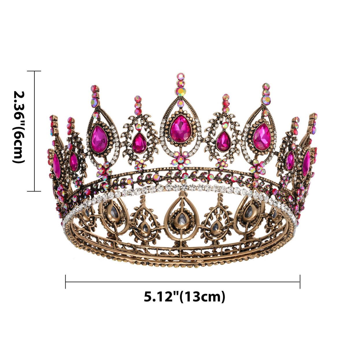 SWEETV Royal Queen Crown for Women: Silver
