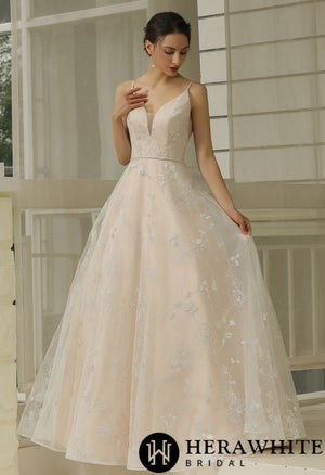 Glitter Patterned  Wholesale  Wedding Dress Bridal Gown