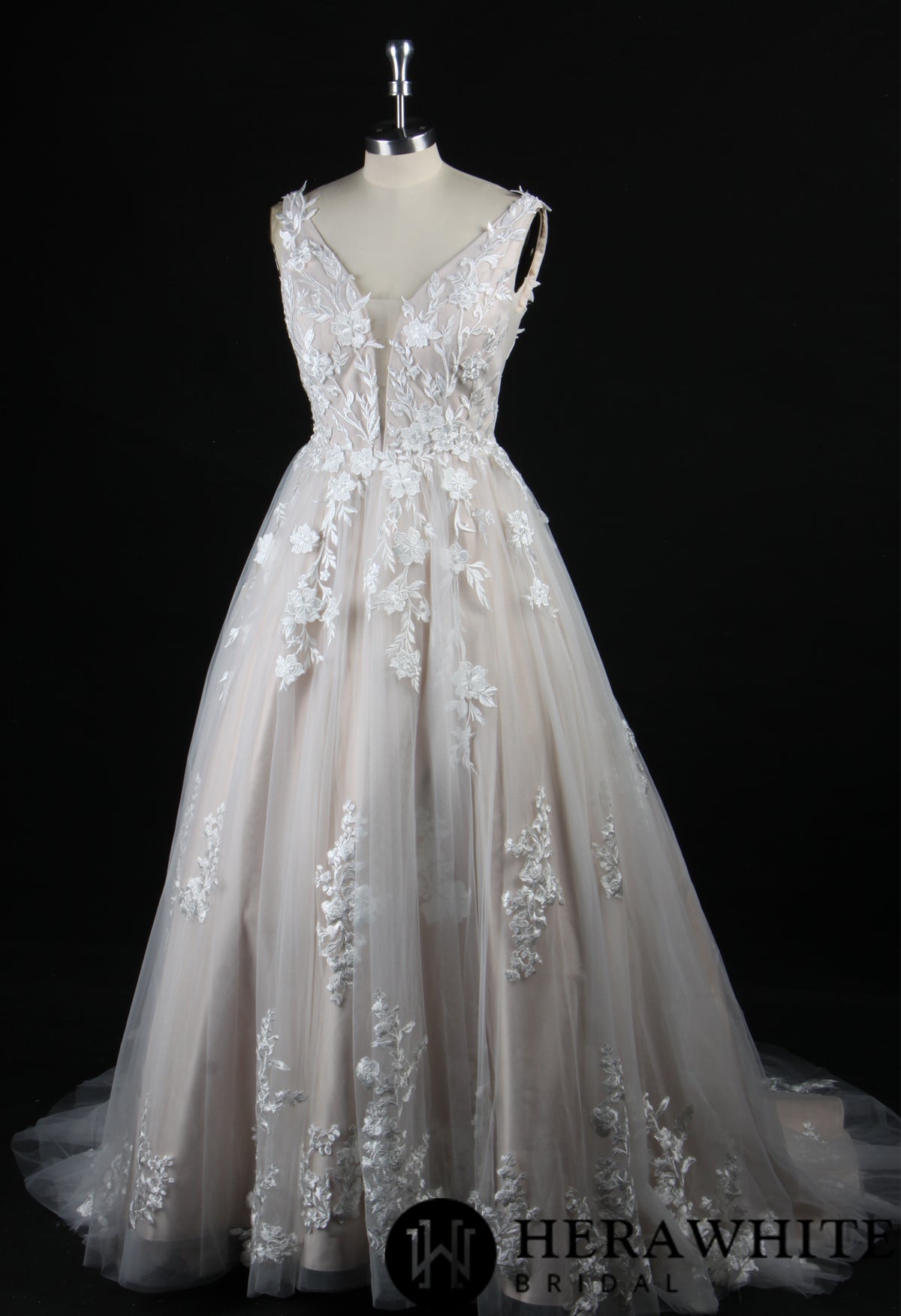 Floral Lace A-line Bridal Ballgown