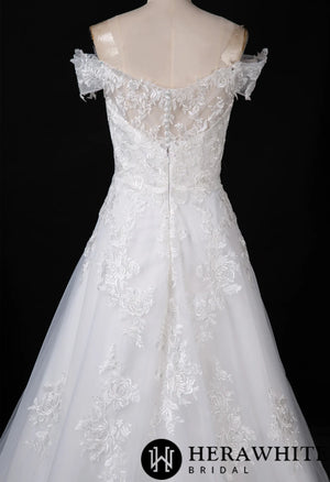Modern Off-shoulder A-line Wedding Dress
