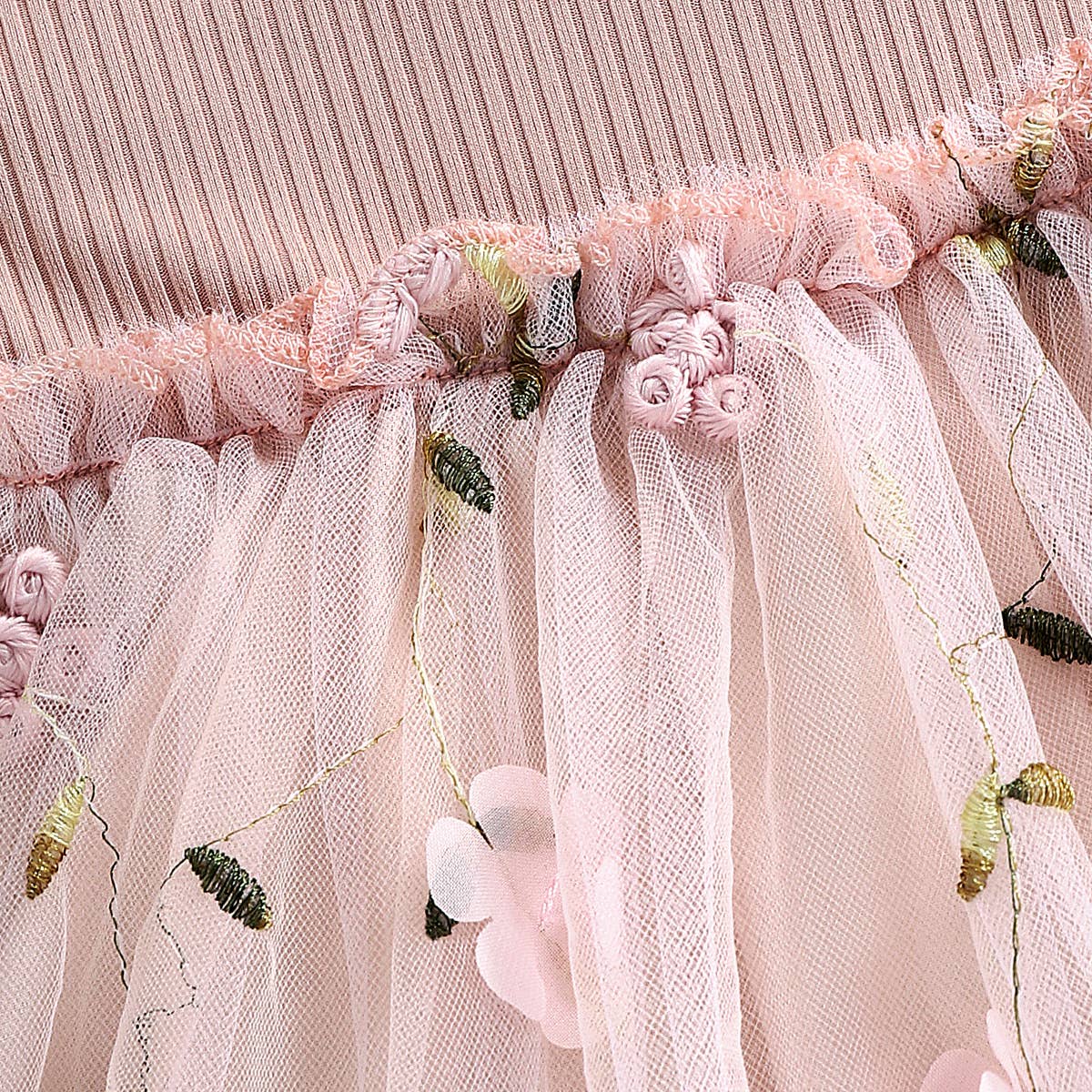 Baby Girl Pink Ribbed Dress