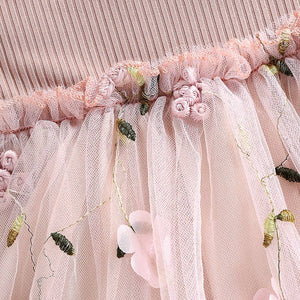 Baby Girl Pink Ribbed Dress