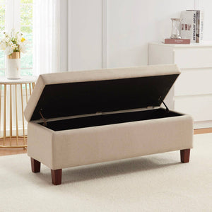 Hamilton Long Bench Storage Ottoman with Easy Lift Hinge Lid