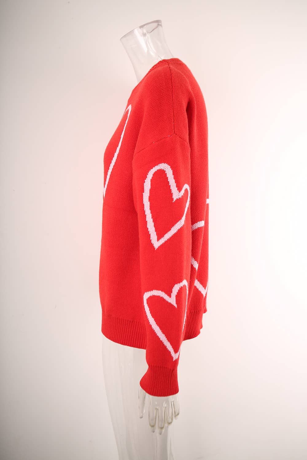 VALENTINE'S DAY PULLOVER SWEATER WITH A HEART