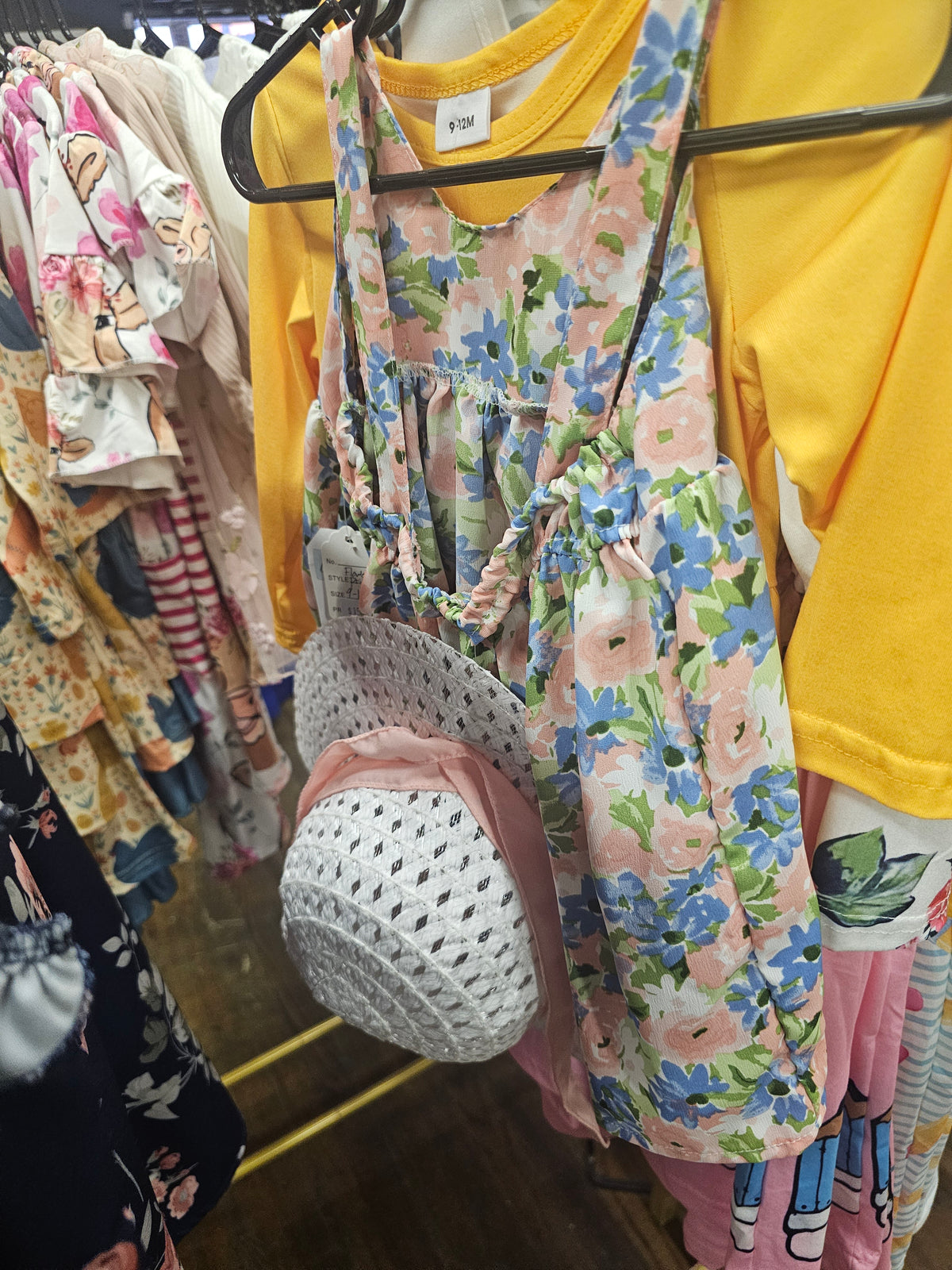 Baby flower dress with hat