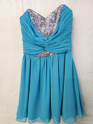 Teal and sequin