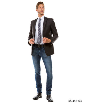 ZeGarie Tailored Fit Suit Separates Jacket, Dark Grey