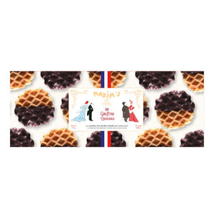 Box of 12 dark chocolate waffles - 110 g