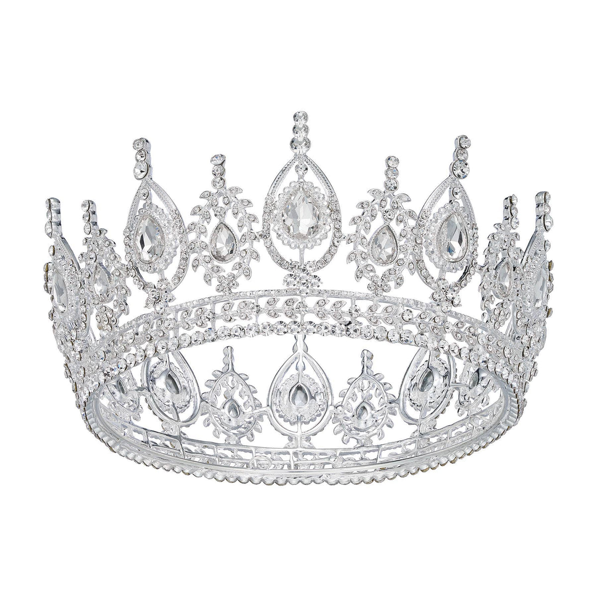 SWEETV Royal Queen Crown for Women: Silver